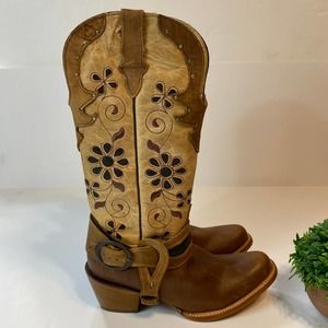 El Malcreado Floral Pattern Boots